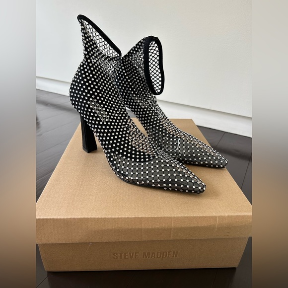 Steve Madden Rhinestone Saphina Booties - Picture 1 of 4